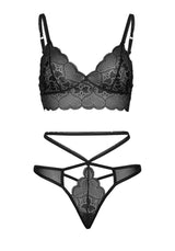 completino sexy sweetheart bralette nero sm leg avenue