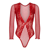 Body Sexy Cute Lace Rosso