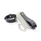 collare da polso e guinzaglio leash black toyz4lovers retro